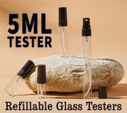 5ml Clear Glass Empty Refillable Tester Perfume Bottles