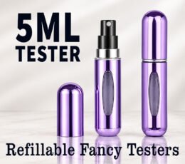 Blue Pocket 5ml Refillable Travel Alumninum Perfume Spray Bottle