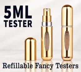 Gold Portable Fancy 5ml Perfume Spray Mini Refillable Bottle