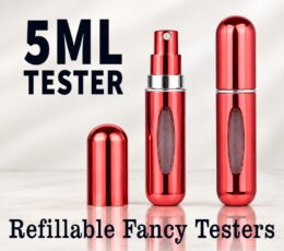 Red Pocket 5ml Refillable Fancy Perfume Spray Bottle Aluminum